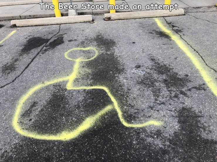 random pics and photos - asphalt - The Beer Store made an attempt 9