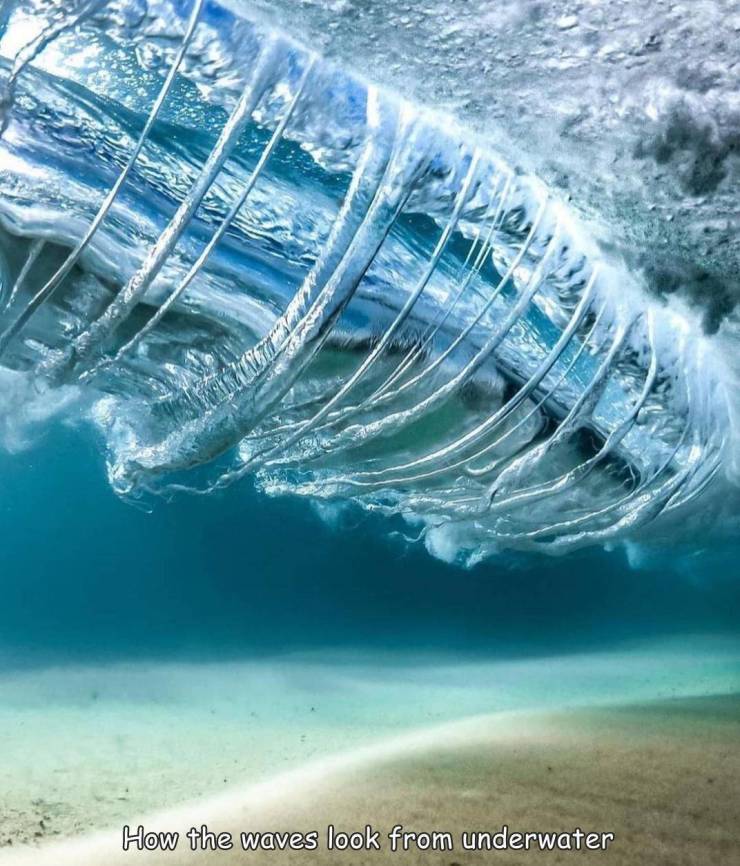 cool pics - wave - beanca How the waves look from underwater