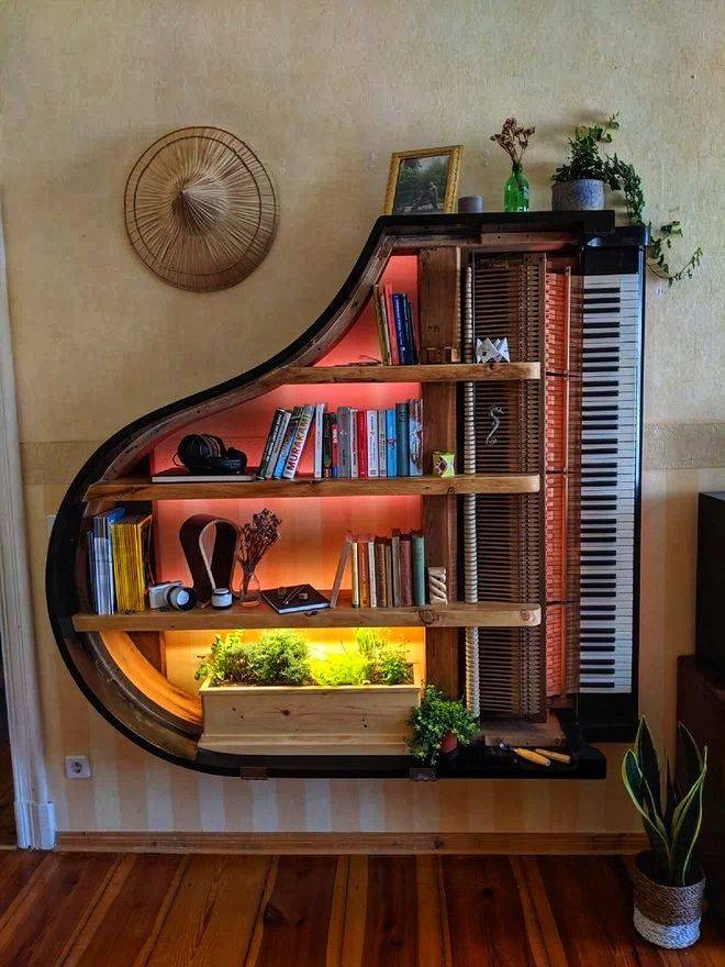 piano on the wall