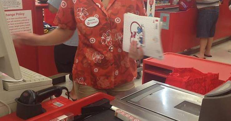 Hawaiian

 

Target workers all wear aloha shirts