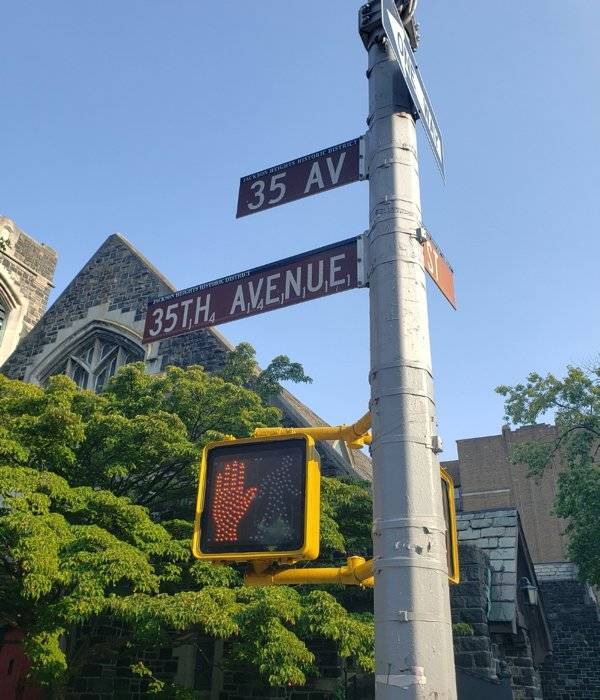 Jackson Heights, New York

 

Street signs with Scrabble scores on them, a tribute to its inventor Alfred Mosher Butts, who grew up there