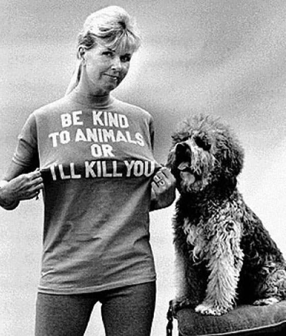 doris day nipples - Be Kind To Animals Or Tll Kill You