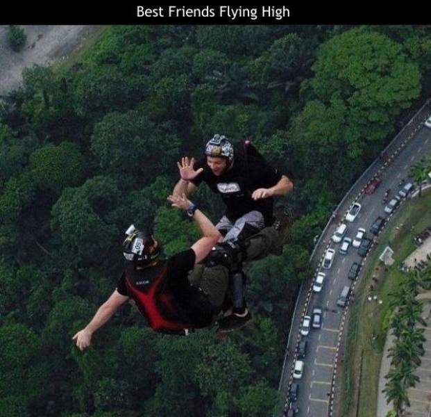cool pics and random photos - extreme sport - Best Friends Flying High