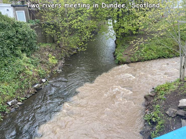 water resources - Two rivers meeting in Dundee, Scotland