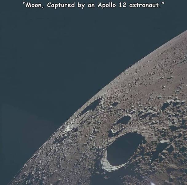 lunar close - "Moon, Captured by an Apollo 12 astronaut."