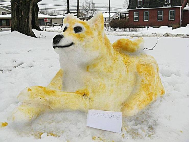 funny pics - snow art sculptures