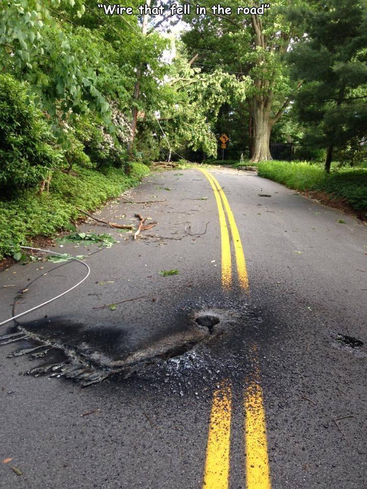 oh no we gonna rock down electric avenue - "Wire that fell in the road
