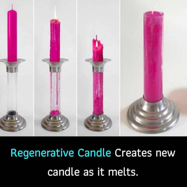 regenerative candle - Regenerative Candle Creates new candle as it melts.