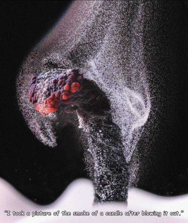 close up - I took a picture of the smoke of a candle after blowing it out.