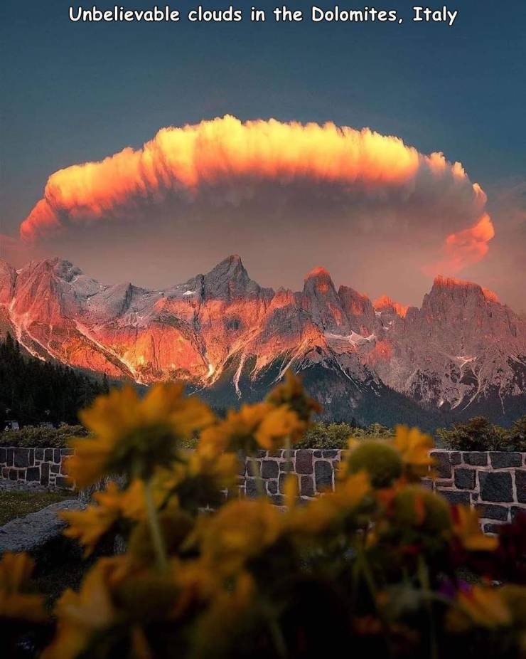 Unbelievable clouds in the Dolomites, Italy