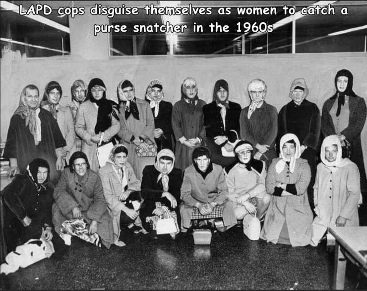 Lapd cops disguise themselves as women to catch a purse snatcher in the 1960s