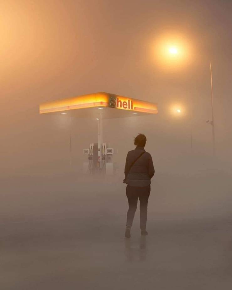 funny and cool pics - hell shell gas station - Shell