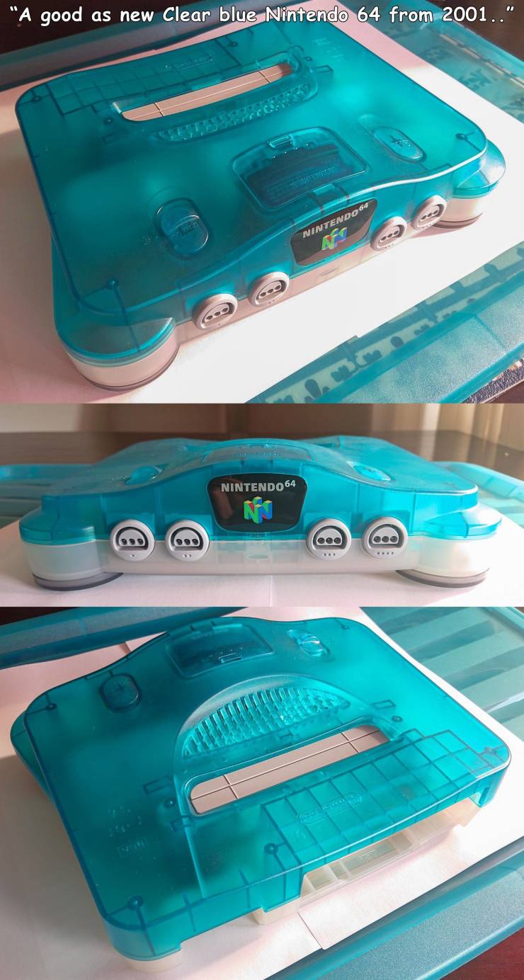 plastic - "A good as new Clear blue Nintendo 64 from 2001.." Nintendo 64 co Nintendo 64 ... . een eco