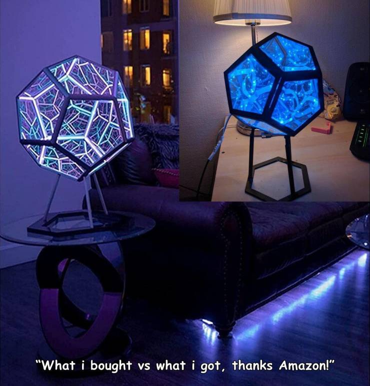 cool random pics - infinite dodecahedron color art light - "What i bought vs what i got, thanks Amazon!"