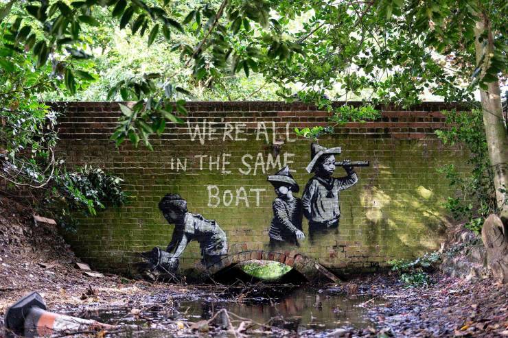 banksy lowestoft - Were Also In The Same It Boat
