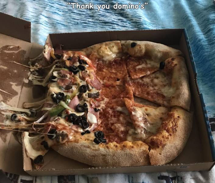 california style pizza - "Thank you domino's"