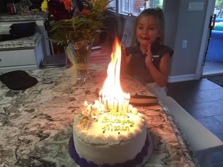 birthday candle gone wrong