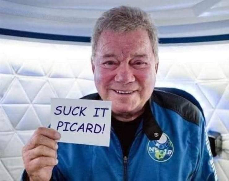 funny pics - William Shatner - Suck It Picard! Nsb