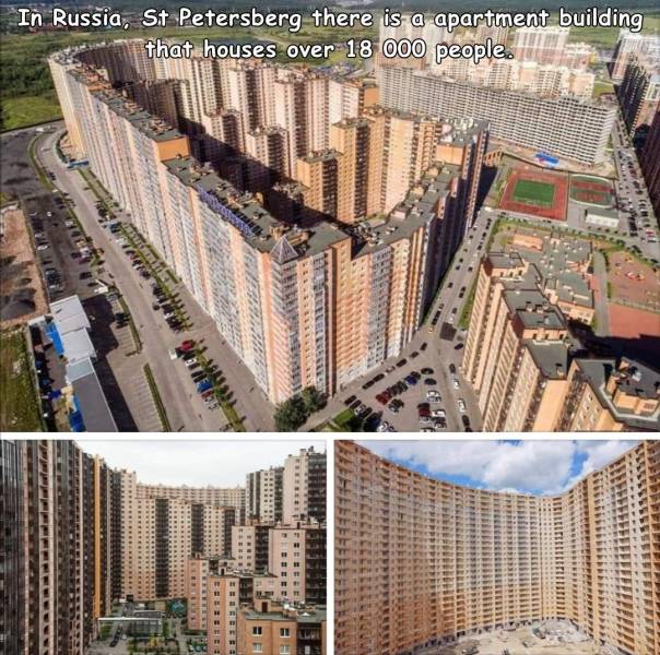 cool photos - images - fun pics - 18000 people in single building - In Russia, St Petersberg there is a apartment building that houses over 18 000 people. Ii