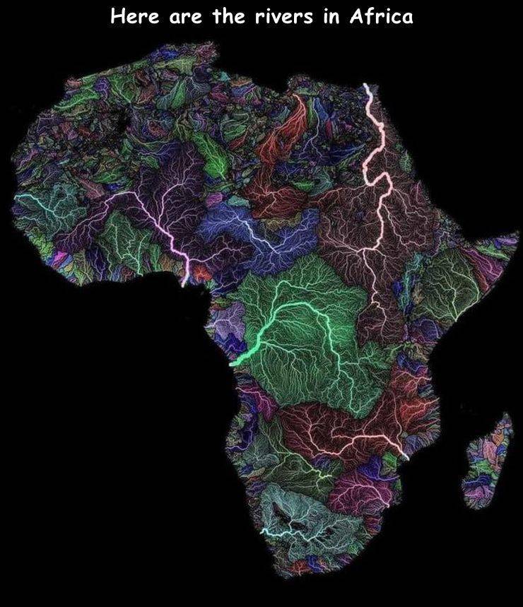 fun randoms - river basins of africa - Here are the rivers in Africa Le