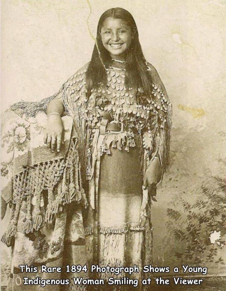 old photos of native american women - Sa This Rare 1894 Photograph Shows a Young O Indigenous Woman Smiling at the Viewer