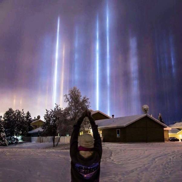 light pillars alaska