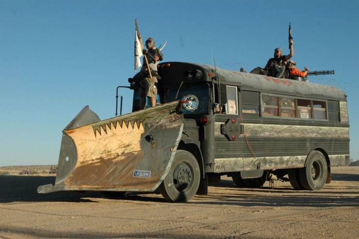 funny random photos - armored zombie apocalypse bus