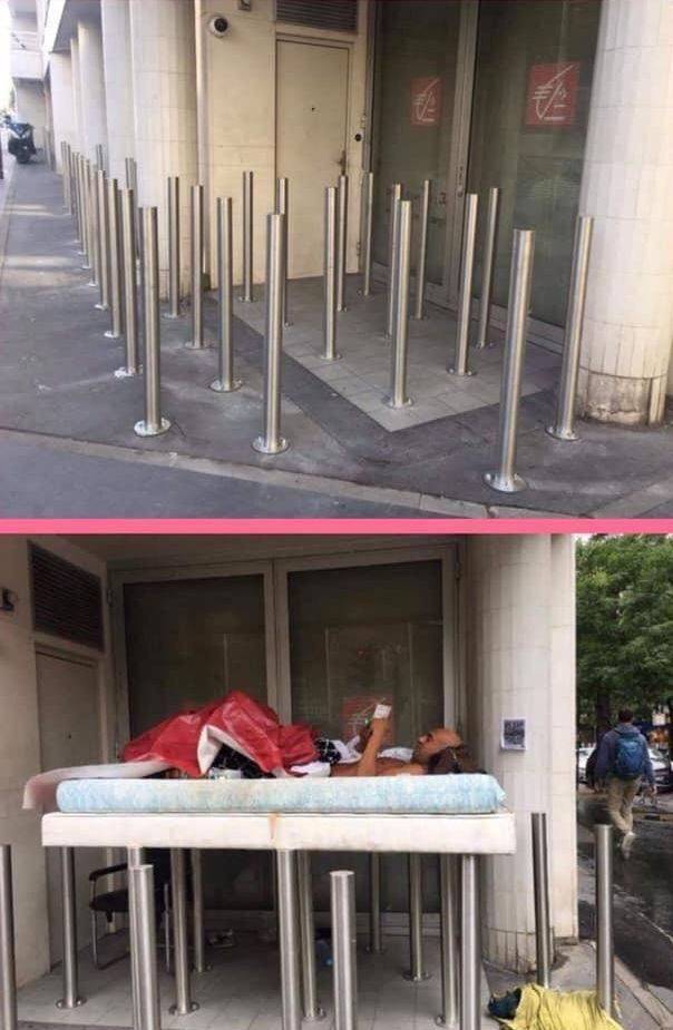 funny random photos - anti homeless architecture