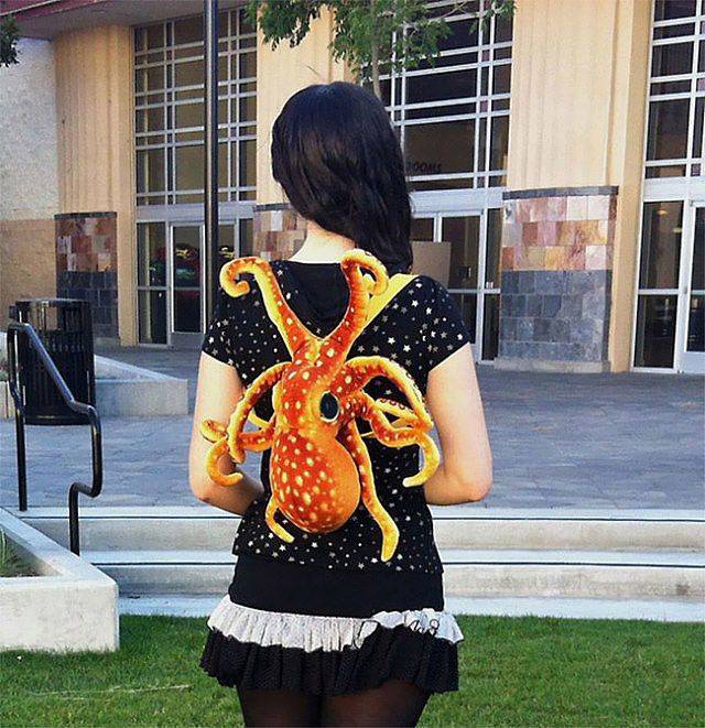 fun randoms - plush octopus backpack