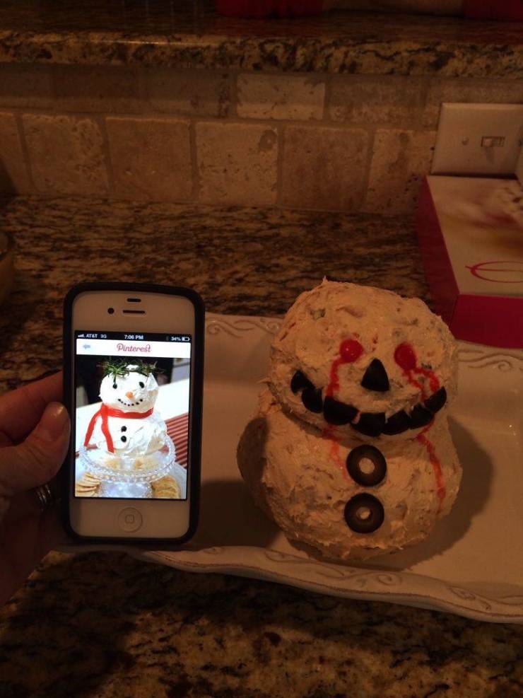 fun randoms - nailed it snowman cake - Atat 30 Pinterest 1413 Oc