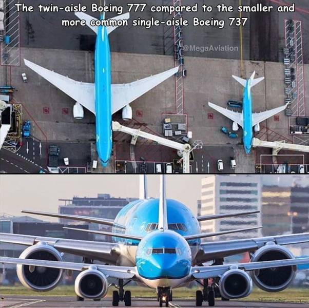 737 777 size comparison - The twinaisle Boeing 777 compared to the smaller and more common singleaisle Boeing 737 Aviation Site De Reifikein 19