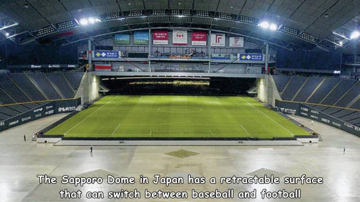 fun randoms - sapporo dome - 31 If The Sapporo Dome in Japan has a retractable surface that can switch between baseball and football
