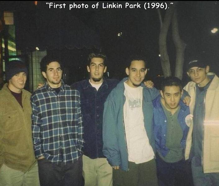 fun randoms - funny photos - first photo of linkin park - "First photo of Linkin Park 1996."