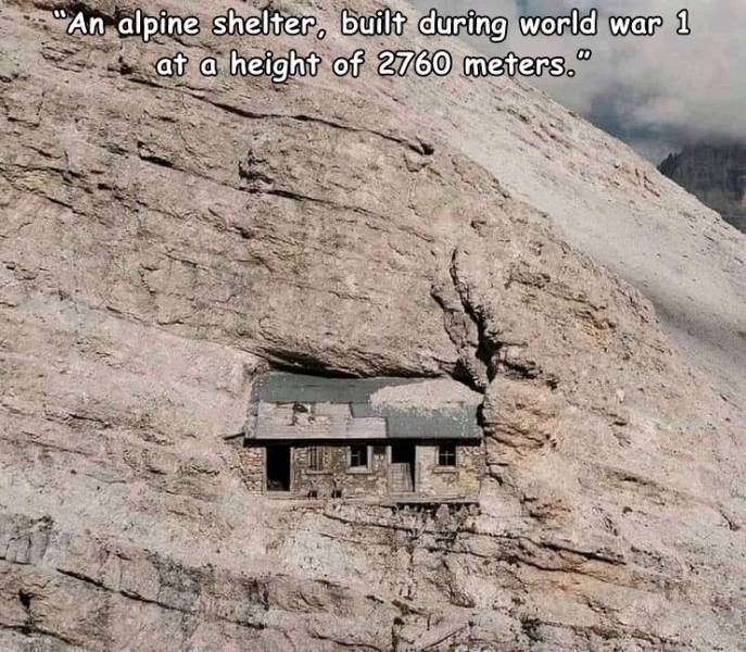 refuge monte cristallo - An alpine shelter, built during world war 1 at a height of 2760 meters."