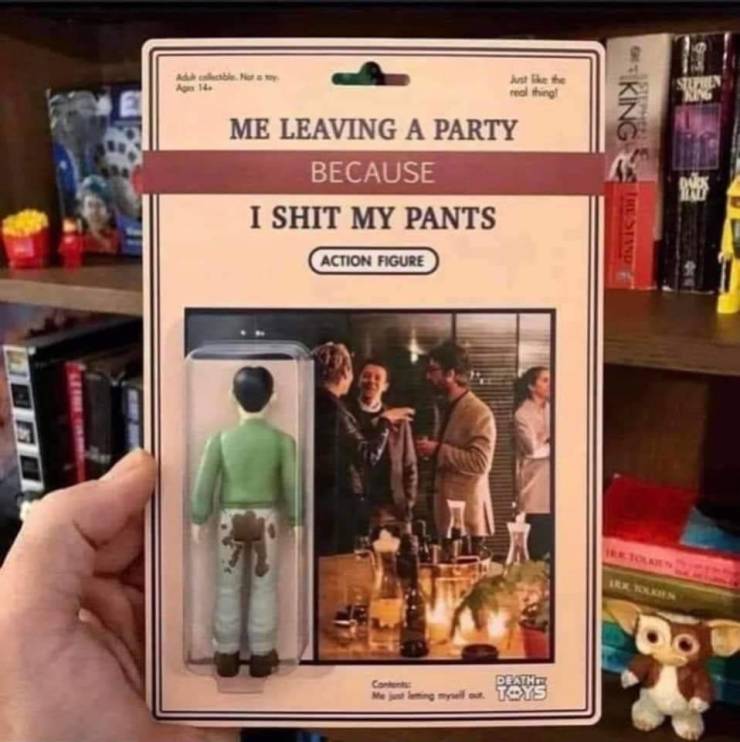 me leaving a party action figure - ben the the real thing Queen King Me Leaving A Party Because I Shit My Pants The Si Action Figure To Death mil Toys