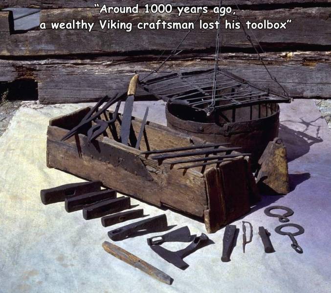 viking tool box found - "Around 1000 years ago, wealthy Viking craftsman lost his toolbox" oron