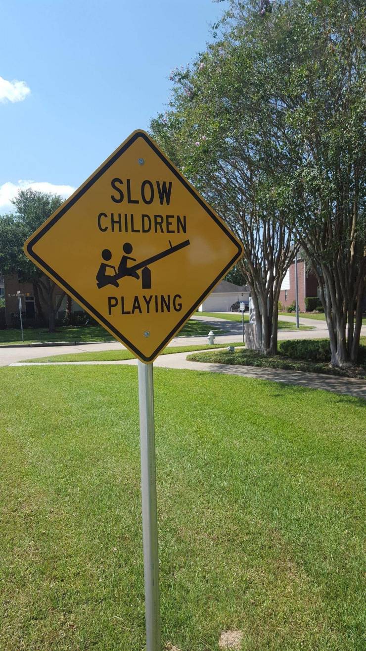 children at play sign - Slow Children Playing