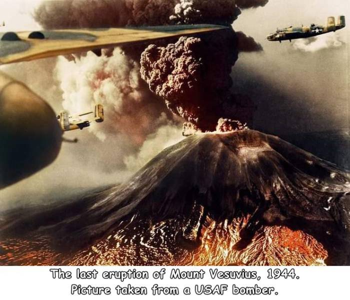 mount vesuvius eruption 1944 - The last eruption of Mount Vesuvius, 1944. Picture taken from a Usaf bomber.