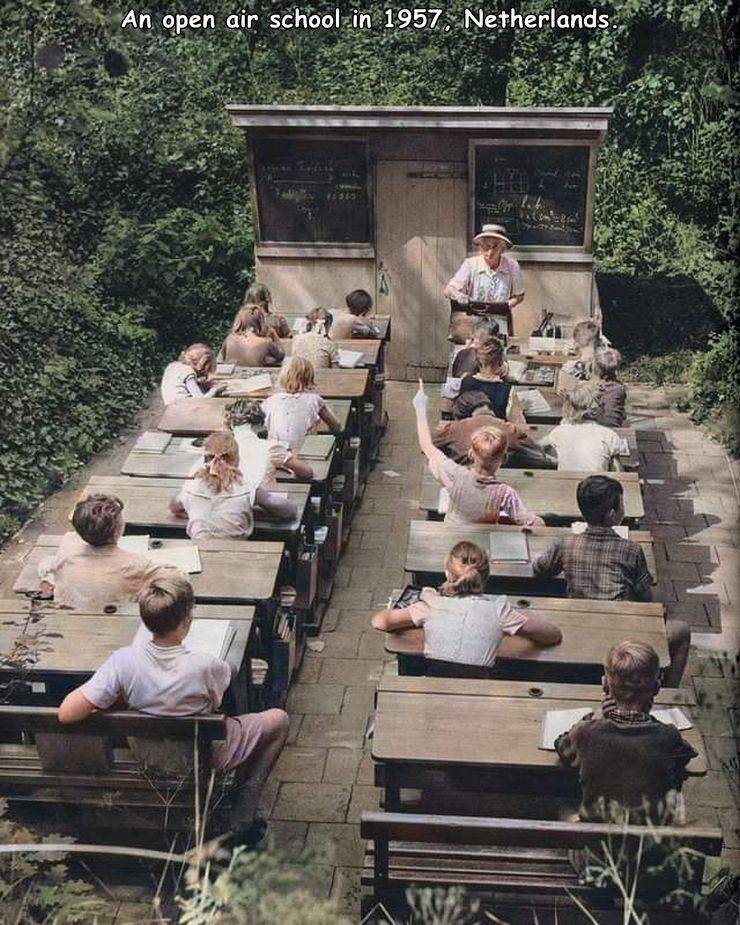 School - An open air school in 1957, Netherlands al luf