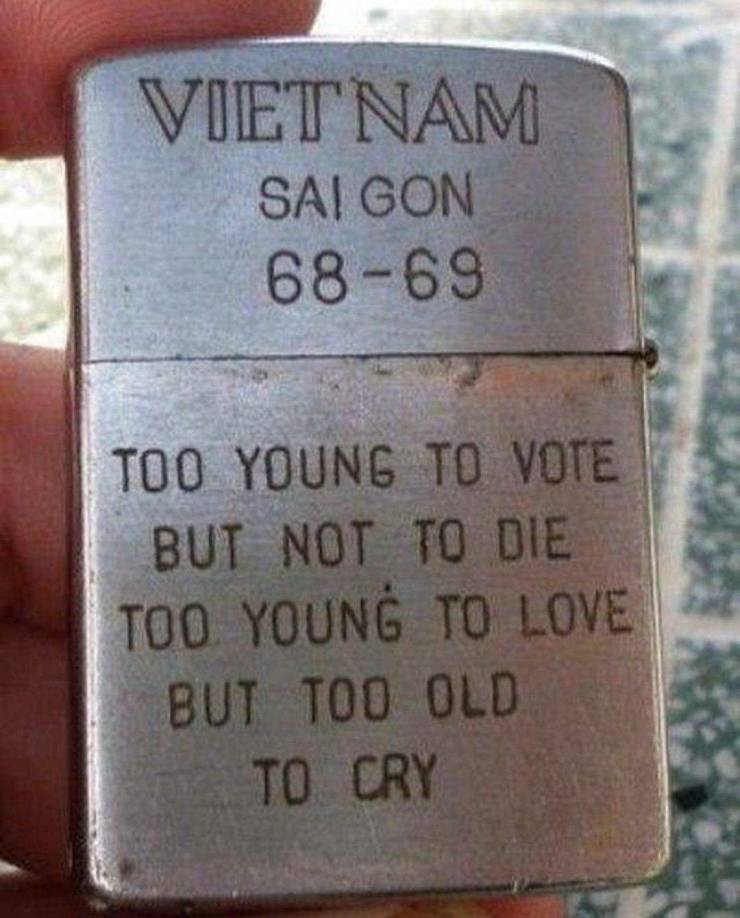 awesome random pics and photos - too young to vote but not to die too young to love but too old to cry - Vietnam Sai Gon 6869 Too Young To Vote But Not To Die Too Young To Love But Too Old To Cry