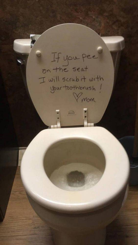 random photos - funny bidet memes - If you pee' on the seat I will scrub it with your toothbrush! mom