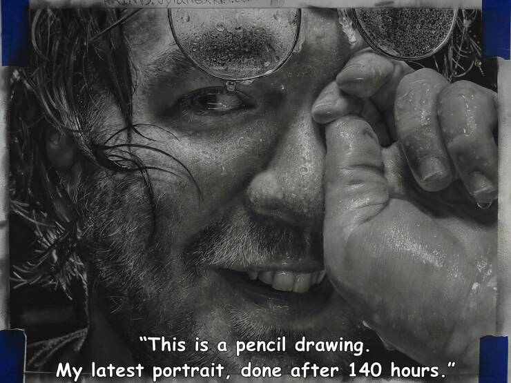 cool random pics - head - "This is a pencil drawing. My latest portrait, done after 140 hours."