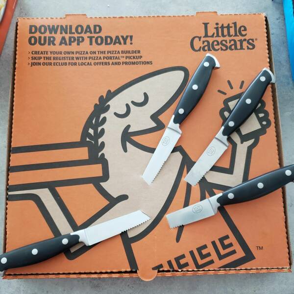 cool random pics - little caesars pizza knife - Download Our App Today! Little Caesars > Create Your Own Pizza On The Pizza Builder > Skip The Register With Pizza Portal Pickup Join Our Eclub For Local Offers And Promotions vy Tm Dell