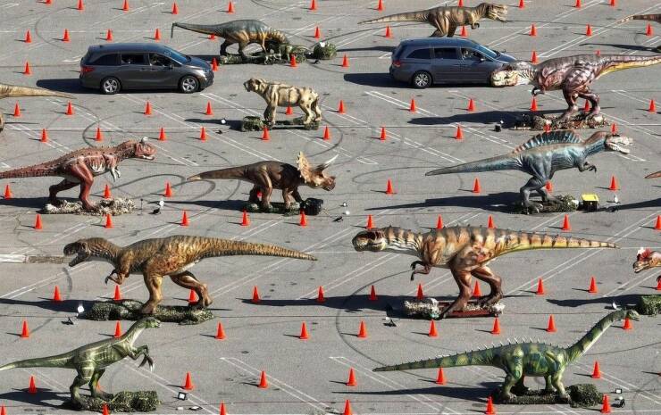 cool pics - westminster mall dinosaurs