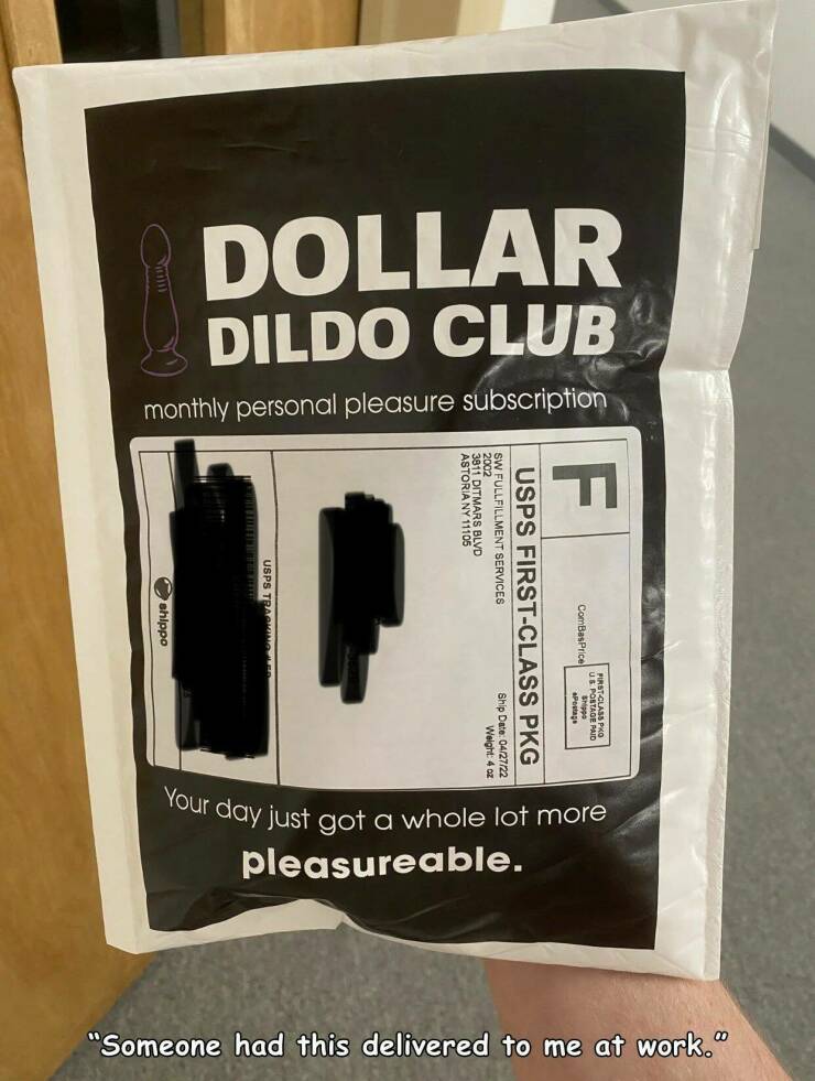 random pics - electronics - Dollar Dildo Club monthly personal pleasure subscription 1971 Ditmars Beko F Sw Fullfillment Services Usps FirstClass Pkg Weight 4 oz Ship Date 042722 ComBasPrice Us Portage Paie Your day just got a whole lot more pleasureable.