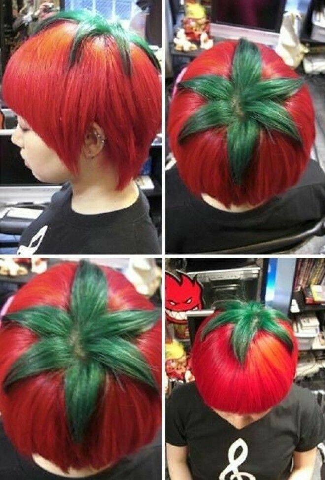 awesome random pics - tomato haircut - of