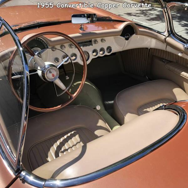 steering wheel - 1955 Convertible Copper Corvette