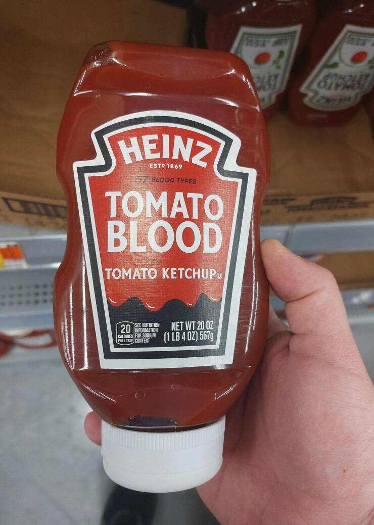 ketchup - Heinz Blood Types Tomato Blood Tomato Ketchup Net Wt 20 Oz See Nutrition 20 Info Information Calories For Sodium Per 1 Tbsp Content 1 Lb 4 Oz 567g Pasy