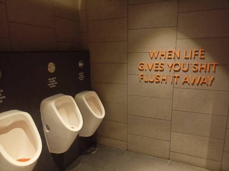 cool random pics - toilet - To E Too, E. We An To Please You Am 700 Please Rad For When Life G.Ves You Shit Flush It Away