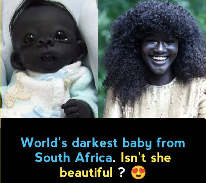 fun randoms - funny photos - photo caption - World's darkest baby from South Africa. Isn't she beautiful ?